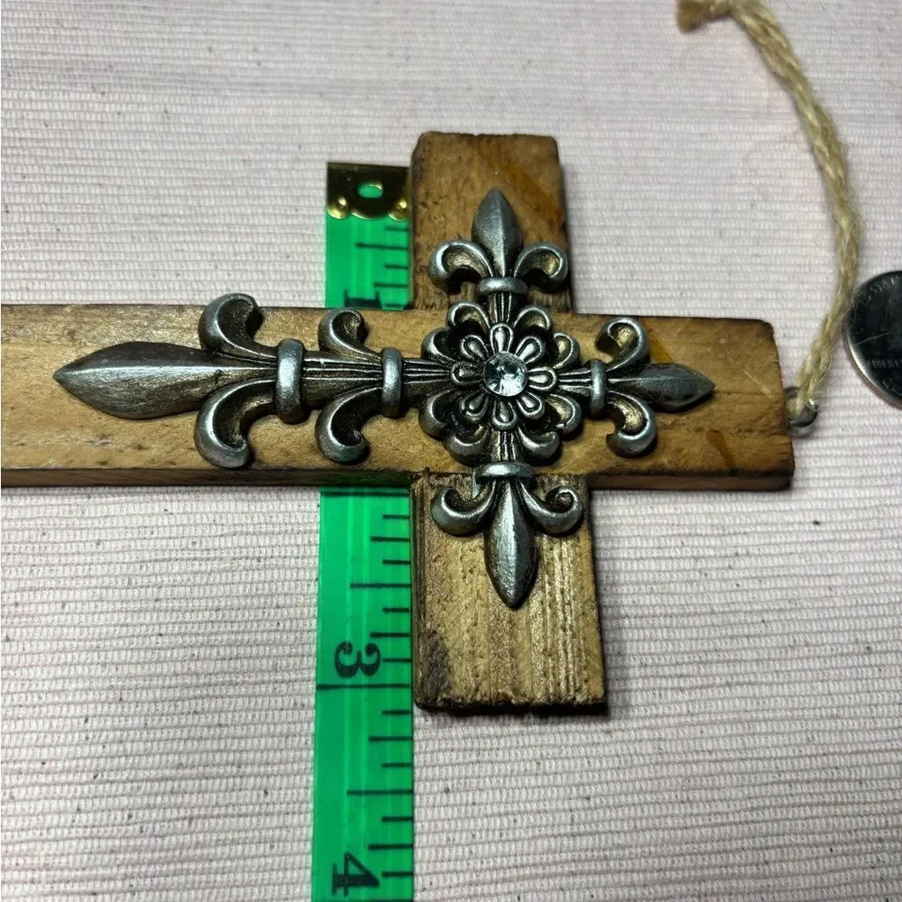 2 Elegant Wooden Crosses Home Wall Decor EPC See photos for size references!